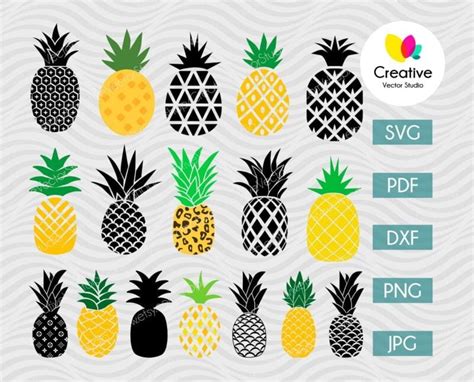 Pineapple Svg Bundle 2 Cut File Creative Vector Studio