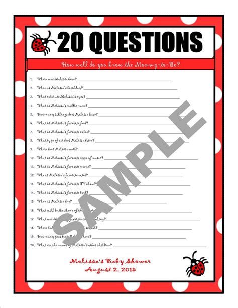 20 Questions Printable Party Game By Printasticpartygames On Etsy