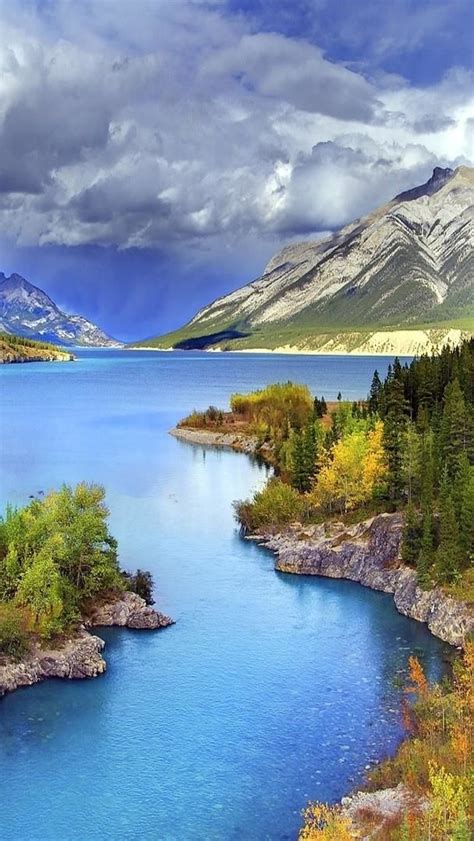 Abraham Lake Banff National Park Alberta Canada Wallpaper Backiee