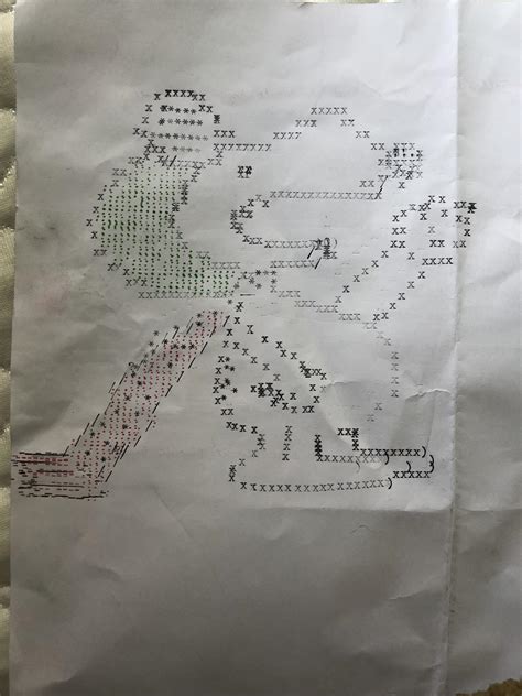 My First Attempt At Typewriter Art I Tried To Copy An Ascii Pattern