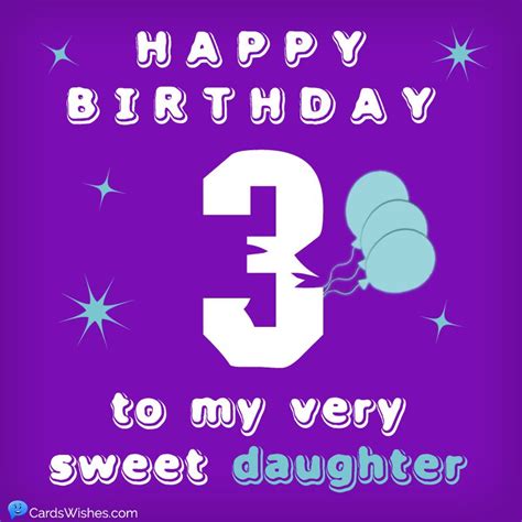Happy 3rd Birthday Wishes For 3 Year Old Baby