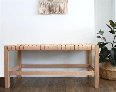Find updated content daily for woven leather bench. Woven Leather Strap Bench | Leather bench, Leather ...