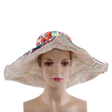 Fashion Design Flower Foldable Brimmed Sun Hat Summer Hats For Women Uv
