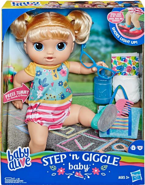 Baby Alive Step N Giggle Baby Blonde Hair Doll E5247 Best Buy