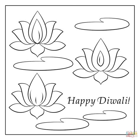 You'll find five intricate designs made up of flowers and hearts, including. Happy Diwali Card coloring page | Free Printable Coloring Pages