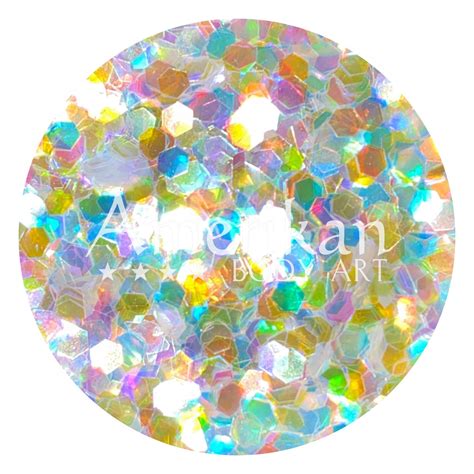 Holographic White Chunky Glitter 0094 Hex