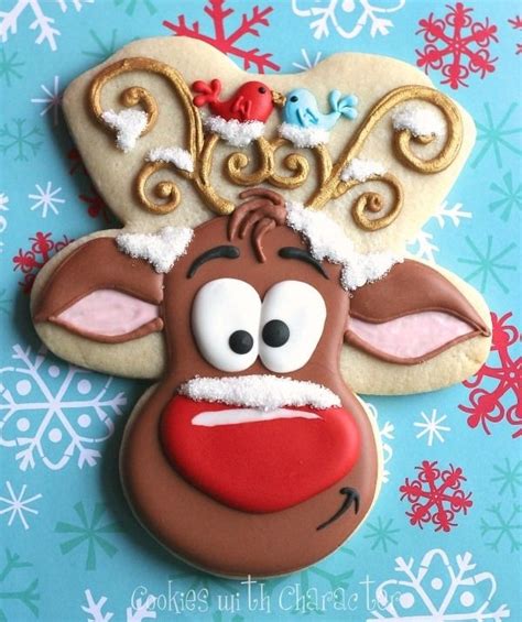 4 Reindeer Cookies With Gingerbread Man Cutter Christmas Cookies 🍪
