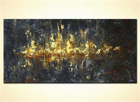 Painting For Sale Horizontal Abstract In Dark Colors