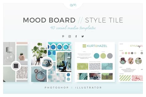 Mood Board Style Tile Pack Creative Social Media Templates