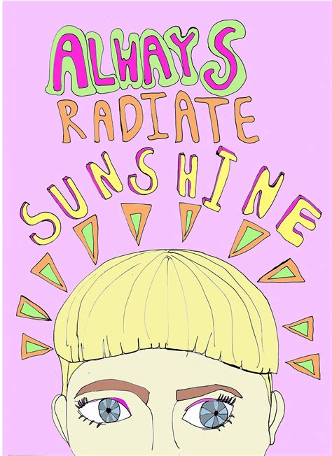 Always Radiate Sunshine Positivity Print A4 Etsy