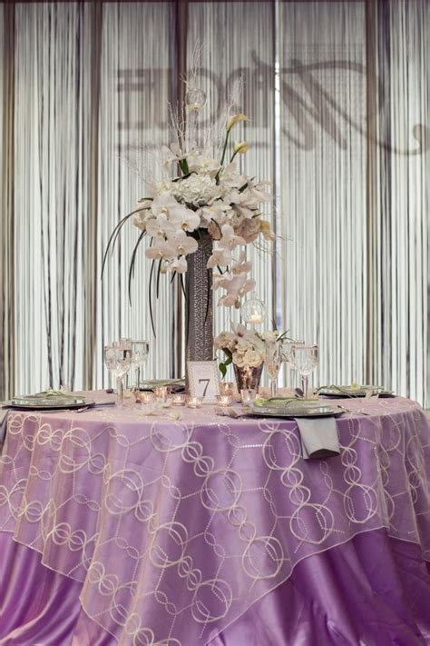 Pwd Tablesacpe For Our Gatsby Wedding Radiant Orchid Color Of The