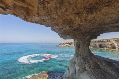 Ayia Napa Cyprus Sea Caves Of Cavo Greco Cape Stock Image Image Of