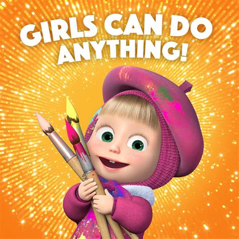 Masha And The Bear On Twitter Today Is International Womens Day 🌼 A Day For Girls All Over
