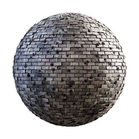 Brick Wall With Bullet Holes Pbr Texture