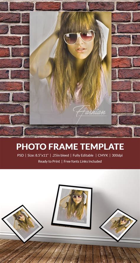 Includes 12 months on separate pages. Photo Frame Template - 32+ Free Printable, JPG, PSD, ESI ...