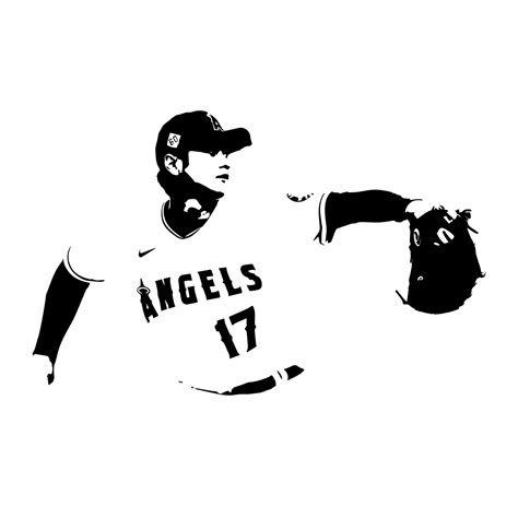 Shohei Ohtani Inspired Svg Png Vector Angels Clip Art Etsy