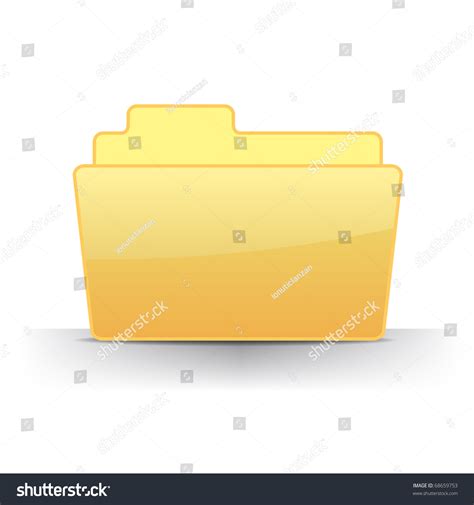 3d Empty Files Folder Icon Illustration 스톡 일러스트 68659753 Shutterstock