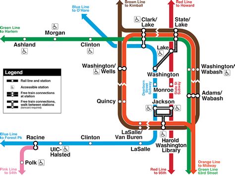 Chicago Cta Blue Line Map World Map