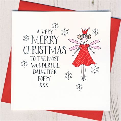 Personalised Fairy Christmas Card