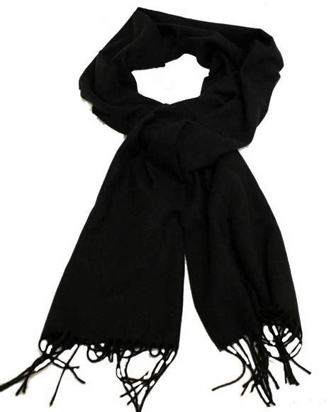 Fraas Mens Plain Scarf Black 4035419183255 Ebay