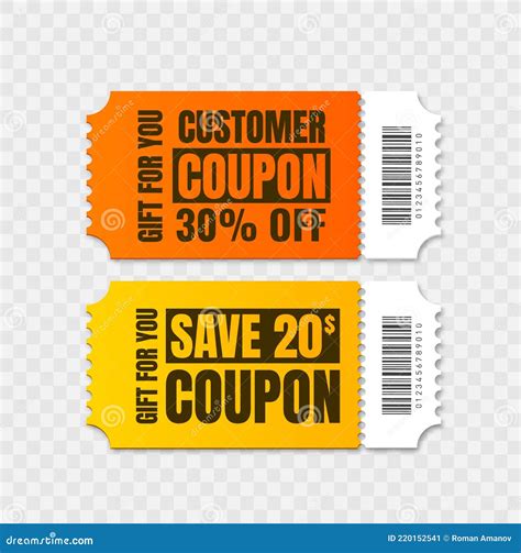 Vector Coupon Discount Isolated Stock Vector Illustration Of Design