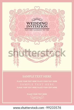 wedding invitation card abstract background vintage vector de
