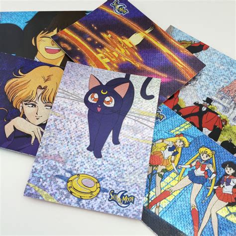 6 Vintage Prismatic Sailor Moon Trading Cards 90s Cards Sailor Moon