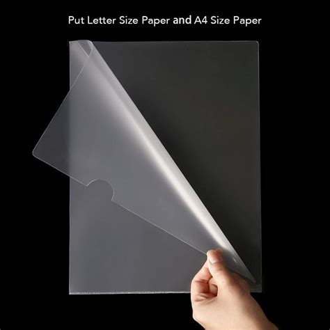 Buy Autrix 50 Pack Clear Plastic Document Folder Us Letter A4 Size