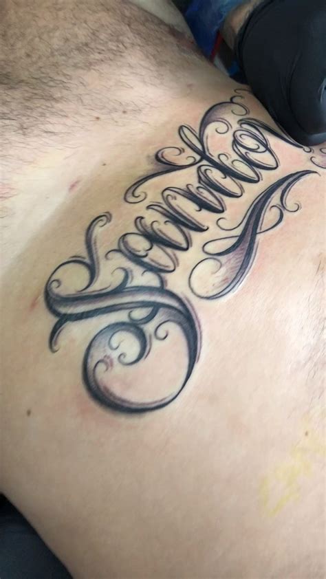 Sandoval Custom Freehand Name Tattoo Video Tattoo Lettering