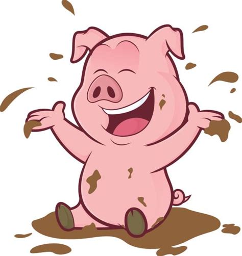 Pig In Mud Clip Art Vector Images And Illustrations Istock