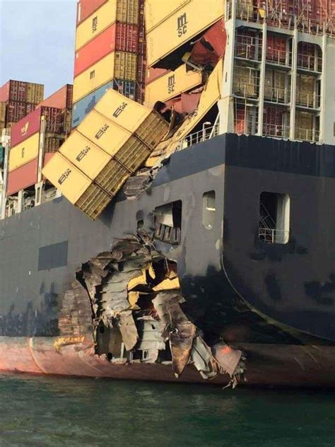 Four Containers Recovered From The Singapore Strait After Collision Abandoned Ships Biggest