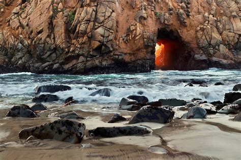 Violet Purple Sand Beach Garnet Rich Purple Sand Pfeiffer Beach Big