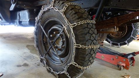 Installing Snow Tire Chains Heavy Duty Cleated V Bar Chains On My