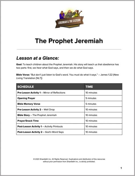Jeremiah 38 The Prophet Jeremiah Preschool Curriculum Sharefaith Media