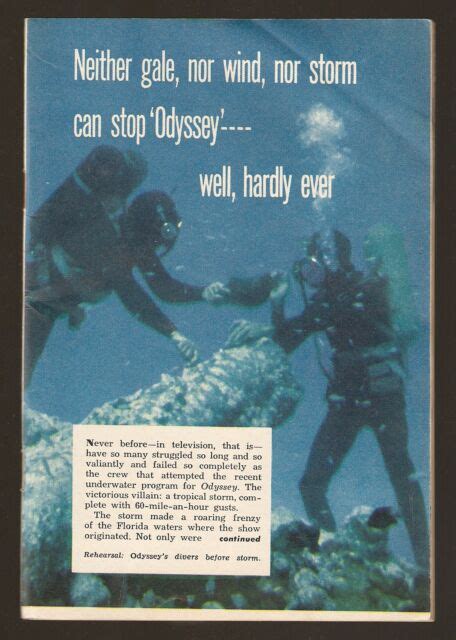 1957 Tv Articlescuba Diving Show Odyssey Underwater Television Show