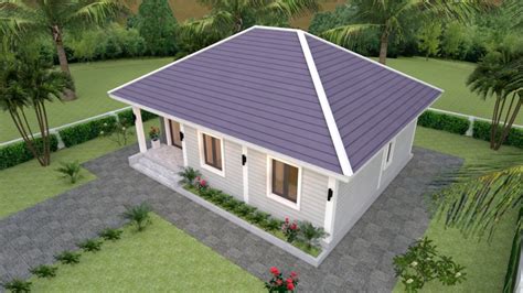 Small House Plans 9x7 With 2 Bedrooms Hip Roof Samhouseplans