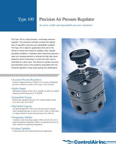 Type 3500 High Pressure Regulator Controlair Pdf Catalogs