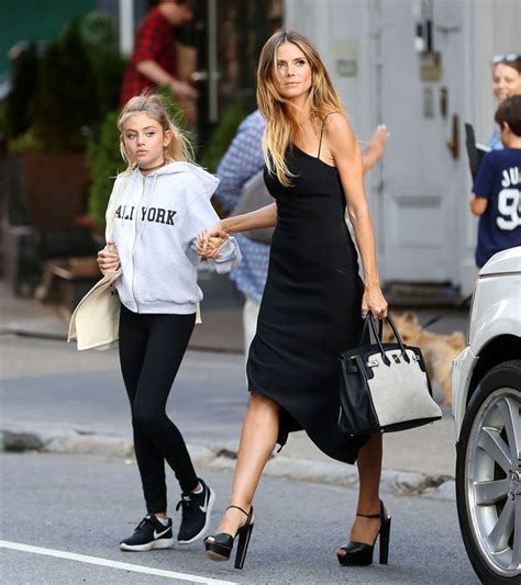 Heidi Klum With Her Daughter Shopping In Tribeca In Ny 06142017