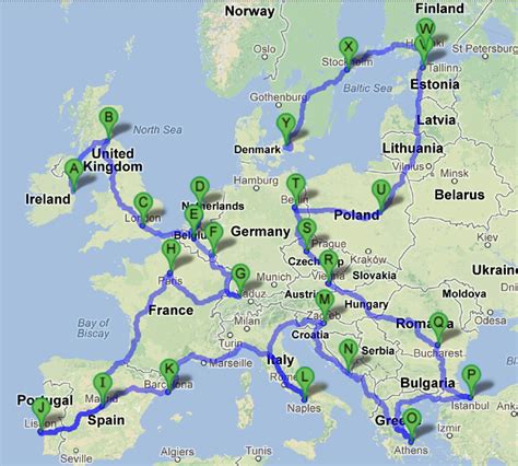 Possible Route Backpacking Europe Backpacking Map Backpacking Travel