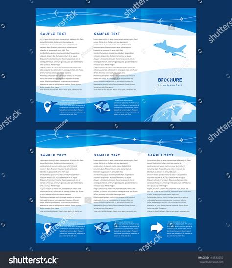 Vector Brochure Trifold Layout Design Template Stock Vector 115533259 - Shutterstock