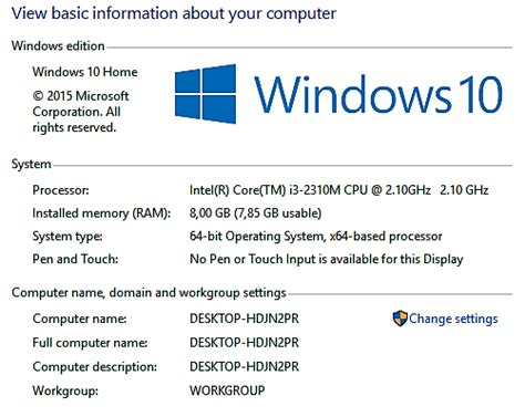 Only Installed Ram Display In System Properties Windows 10 Support
