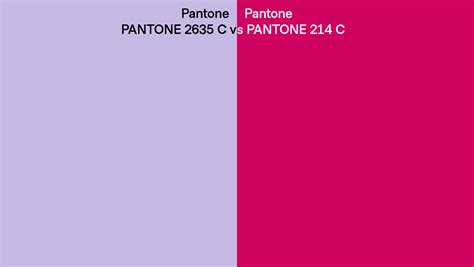 Pantone 2635 C Vs Pantone 214 C Side By Side Comparison