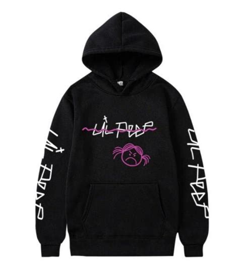 Lil Peep Sad Face Pullover Hoodie Sweatshirt Etsy