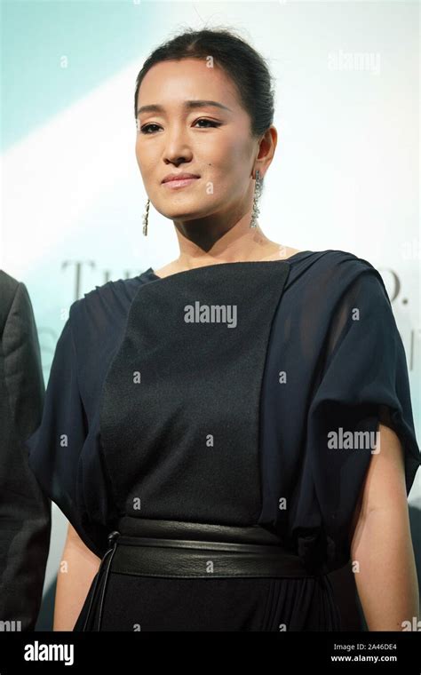 Chinese Born Singaporean Actress Gong Li Wears A Black Dress At The Tiffant Co Brand