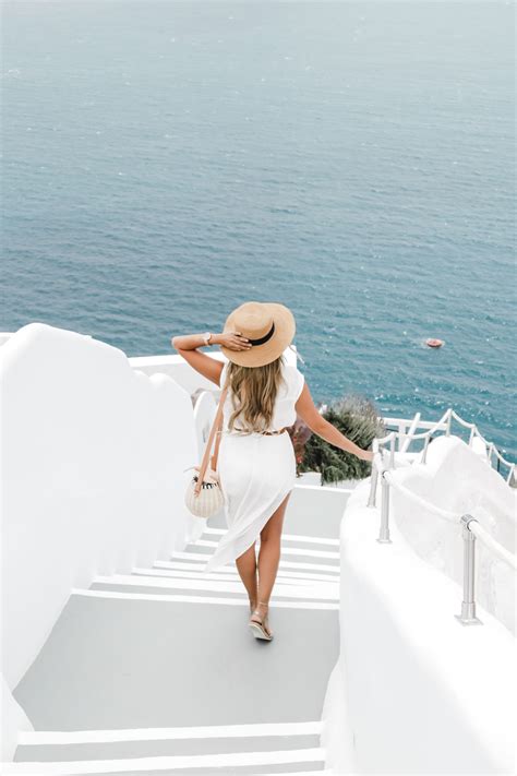Santorini Style Fashion Total White Look In Greece Fashion Travel