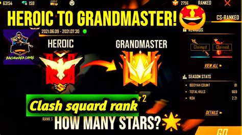 How Many Stars🌟 Do You Need To Reach Grandmaster In Clash Squad Ranked