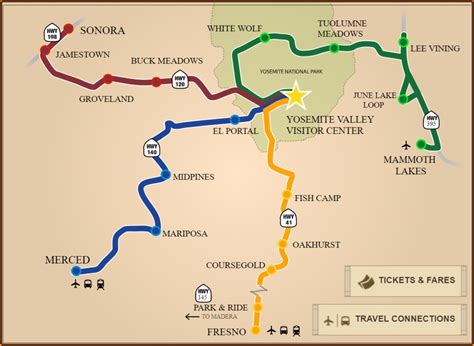 Map Of Yosemite National Park And Surrounding Areas Map Resume