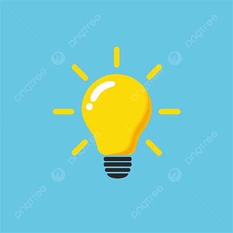 Gambar Ikon Bola Lampu Vektor Bola Lampu Ide Simbol Ilustrasi Hitam