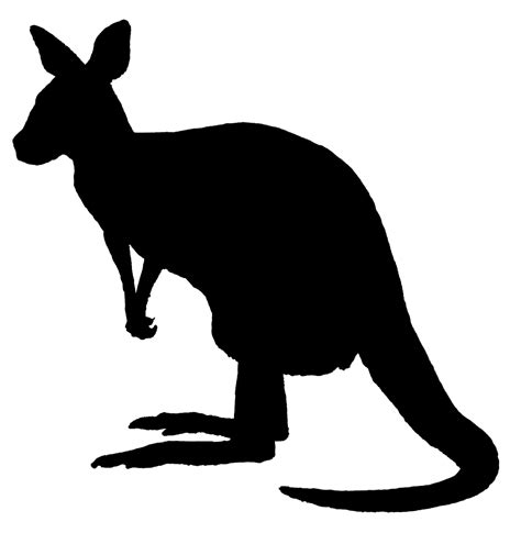 July 2011 Kangaroo Animal Silhouette Animal Stencil Patterns