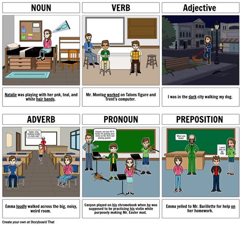 Parts Of Speech Project Storyboard By Natalie Schaller Mahl
